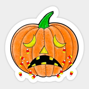 Jack’o Lantern Crying Candy Corn Sticker